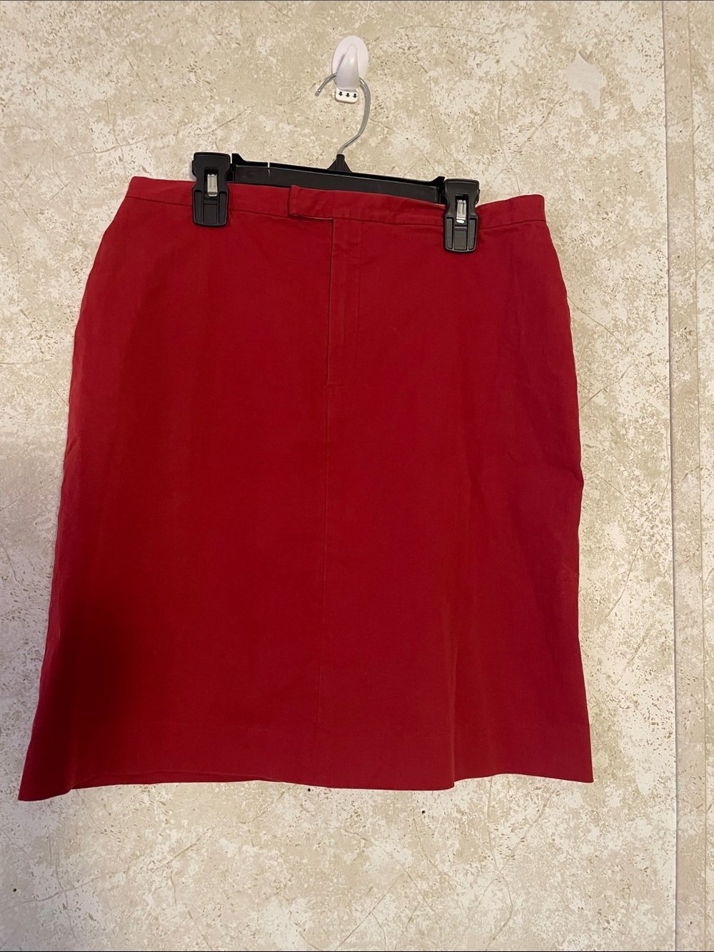 Women’s Banana Republic Red Cotton Nylon Pencil Above the Knee Office Skirt